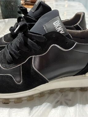 DKNY Black Suede & Leather Men’s Sneakers